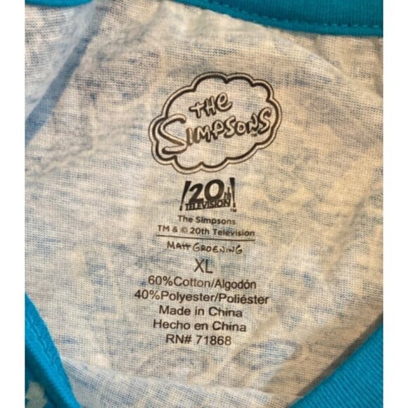 The Simpson's Bart Simpson Skateboarding Blue Graphic Boys‎ T Shirt Size XL - Picture 3 of 5